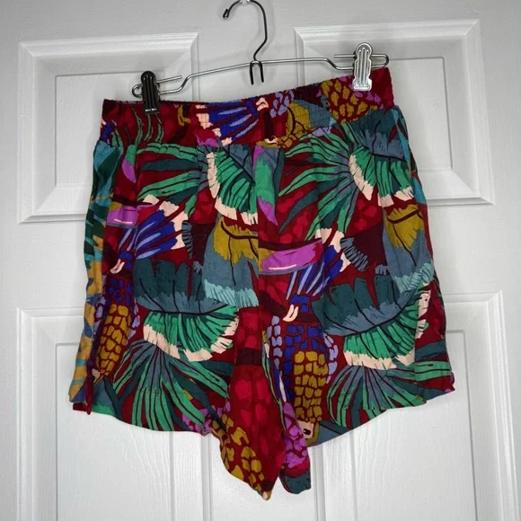 Farm Rio Shorts Toucan Birds Colorful Tropical Print Shorts medium M - Picture 4 of 7